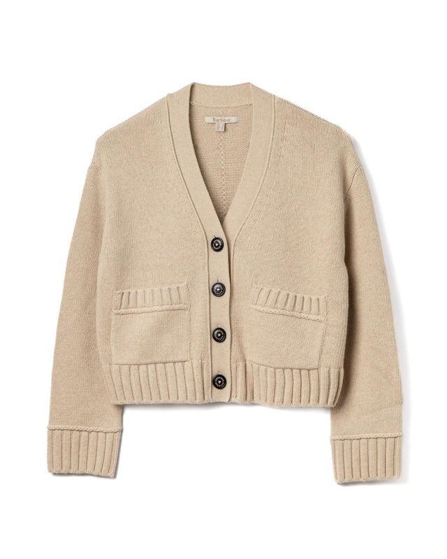 FAYE KNITTED CARDIGAN - OATMEAL LKN1681ST53 -OATMEAL BARBOUR 