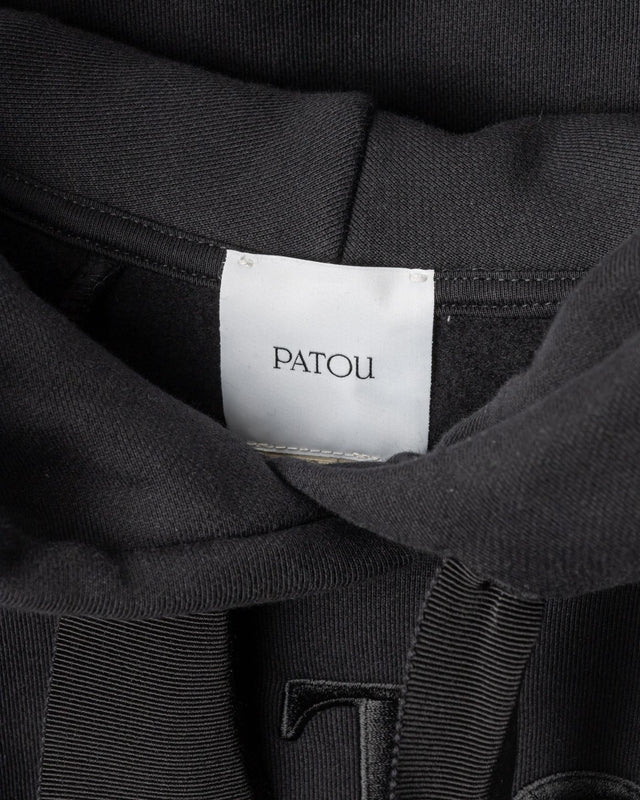 LOGO AND JP MONOGRAM CROPPED HOODIE - BLACK JE1929995 -999B BLACK PATOU 