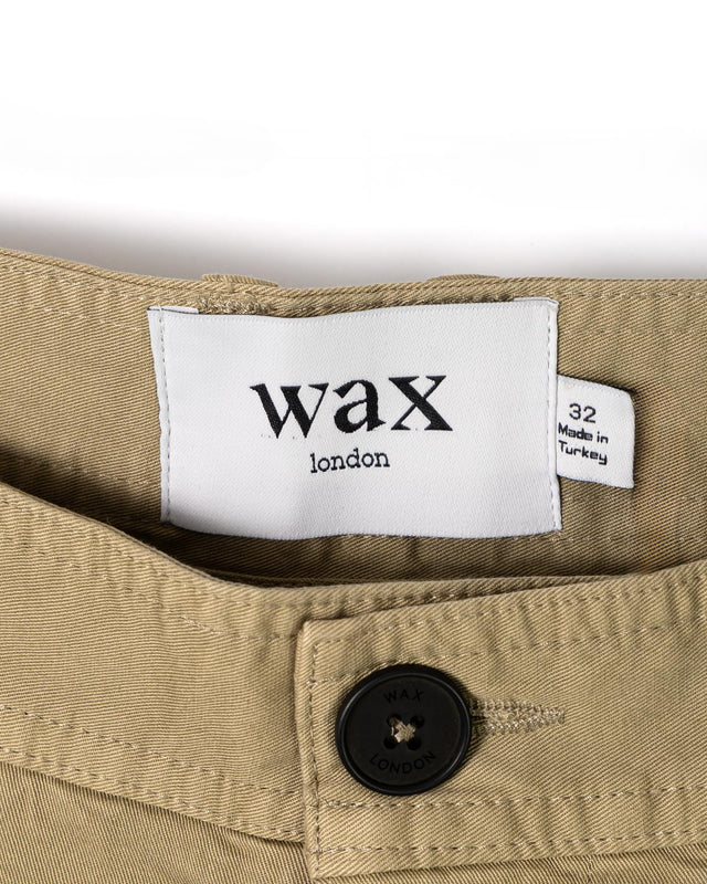 RALEIGH TROUSER V2 COTTON TWILL - KHAKI PS25-TRO-PLE-AOJ-KHA -KHAKI WAX LONDON 