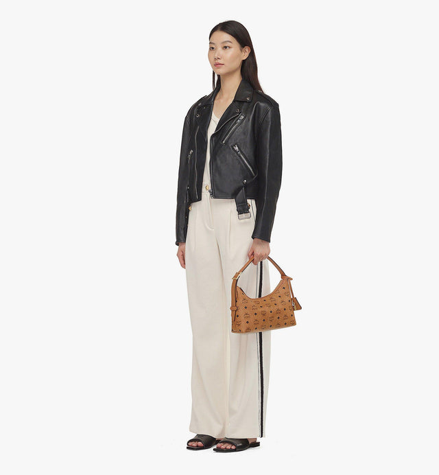 AREN HOBO IN VISETOS - COGNAC MWHESTA01CO001 COGNAC MCM 