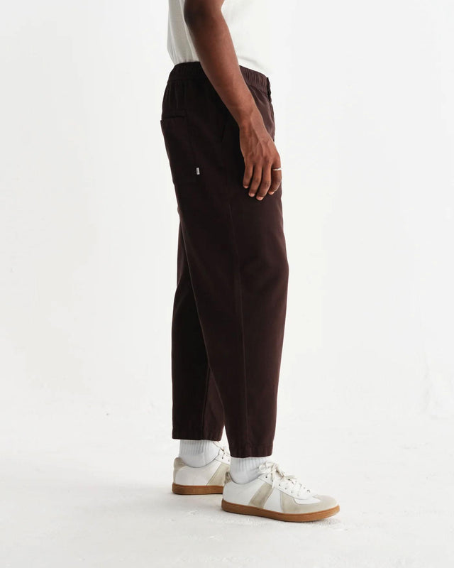 ORGANIC COTTON TROUSER - DARK BROWN AW25-TRO-KUR-BFK-DKB -DARK BROWN WAX LONDON 