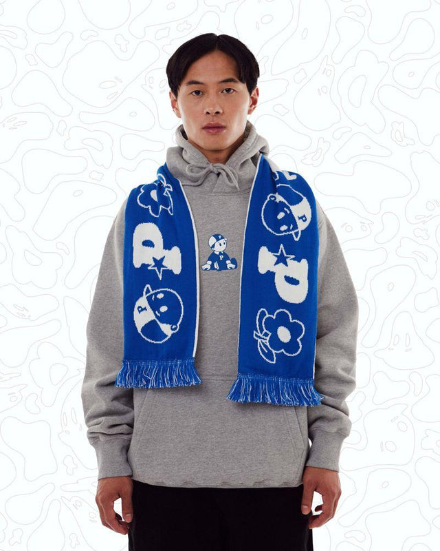 MULTI SCARF - WHITE/BLUE P029  PAWA SPEED SPORTS 