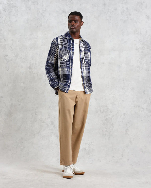 WHITING OVERSHIRT SPEAR CHECK - NAVY