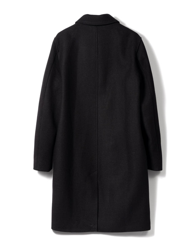 PLAIN WOOL TWILL STAN COAT - BLACK AW25-OUT-STL-BXL-BLK -BLACK WAX LONDON 