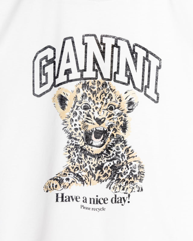 BASIC JERSEY LEOPARD RELAXED T-SHIRT - LEOPARD