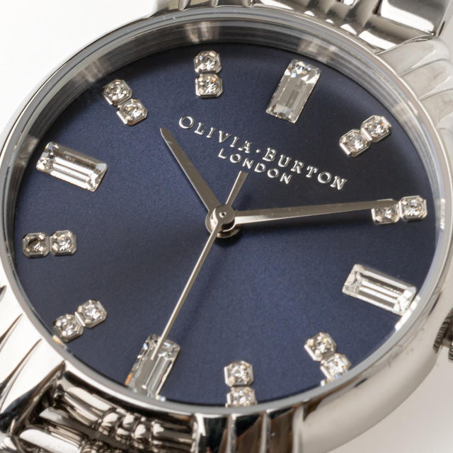 ART DECO BAGUETTE BRACELET WATCH - NAVY/ SILVER OB16DC01 -NAVY/SILVER OLIVIA BURTON 