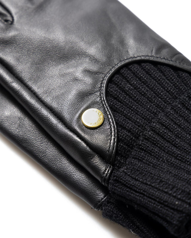 DEANNA LEATHER GLOVES - BLACK LGL0140BK11 -BLACK BARBOUR 