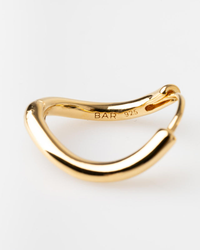 CHUNKY OUTLINE EARRING - GOLD CHUOUT-EA-84 -GOLD BAR JEWELLERY 