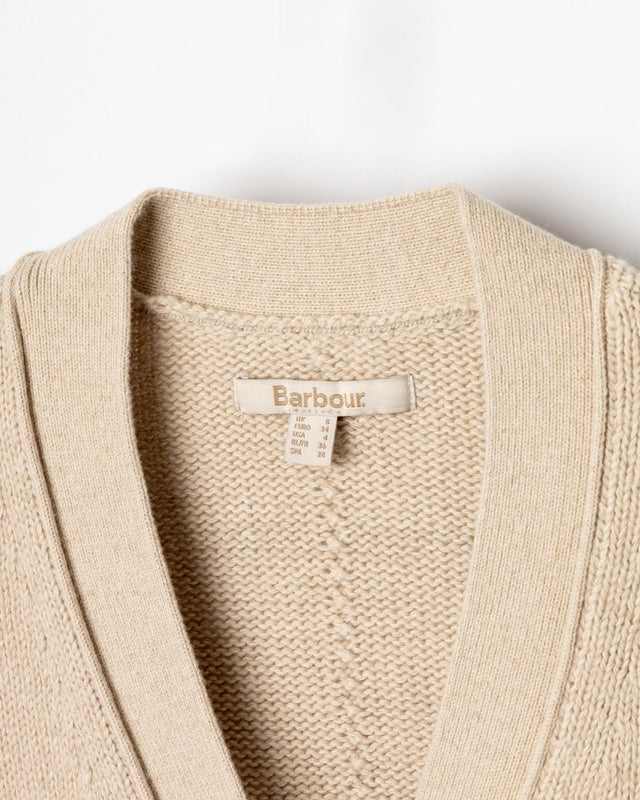 FAYE KNITTED CARDIGAN - OATMEAL LKN1681ST53 -OATMEAL BARBOUR 