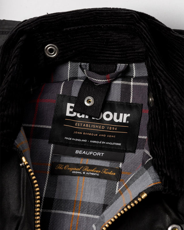 BEAUFORT WAX JACKET - BLACK MWX0017BK91 -BLACK BARBOUR 
