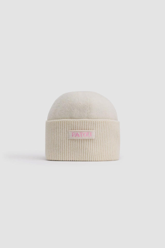 BEANIE IN WOOL AND CASHMERE - WHITE