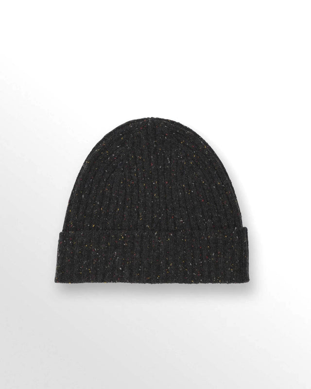 BROOK BEANIE DONEGAL - CHARCOAL AW25-ACC-BRK-BXS-CHR -CHARCOAL WAX LONDON 