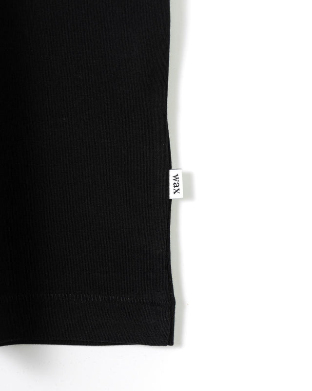 MILTON SS TEE COMPACT COTTON - BLACK SS25-TEE-MIL-BOE-BLK -BLACK WAX LONDON 