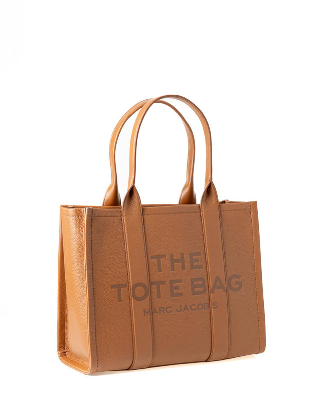 THE LEATHER LARGE TOTE BAG - ARGAN OIL