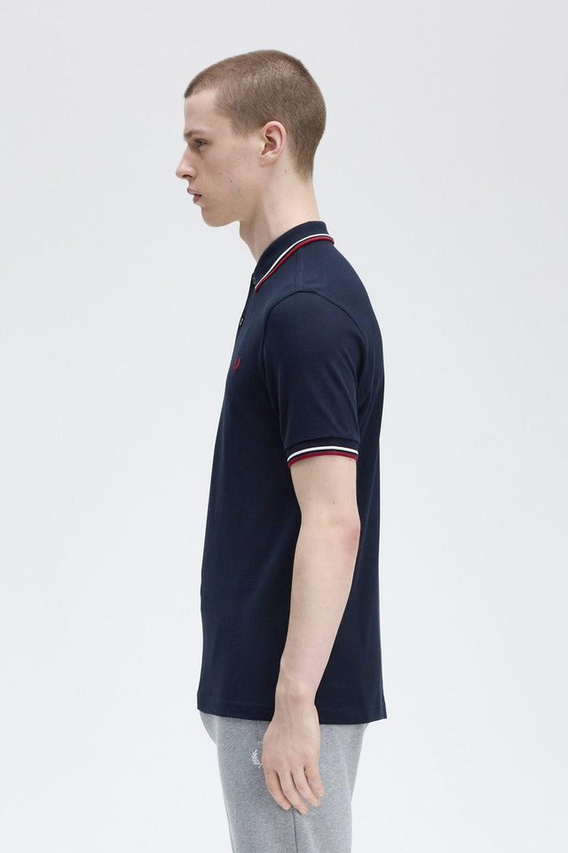 THE TWIN TIPPED POLO SHIRT - NAVY M3600 -T55 FRED PERRY 