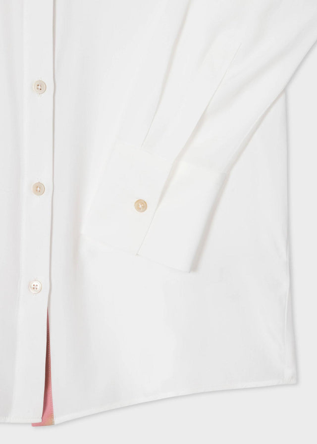 WOMENS SPRAY SWIRL PLACKET SHIRT - CREAM W2R-019BB-K30847 6 PAUL SMITH 