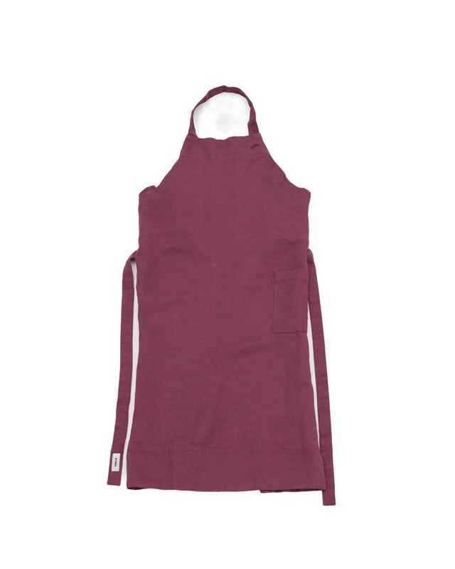 LINEN APRON - CLARET AP-CL -Claret TEKLA 