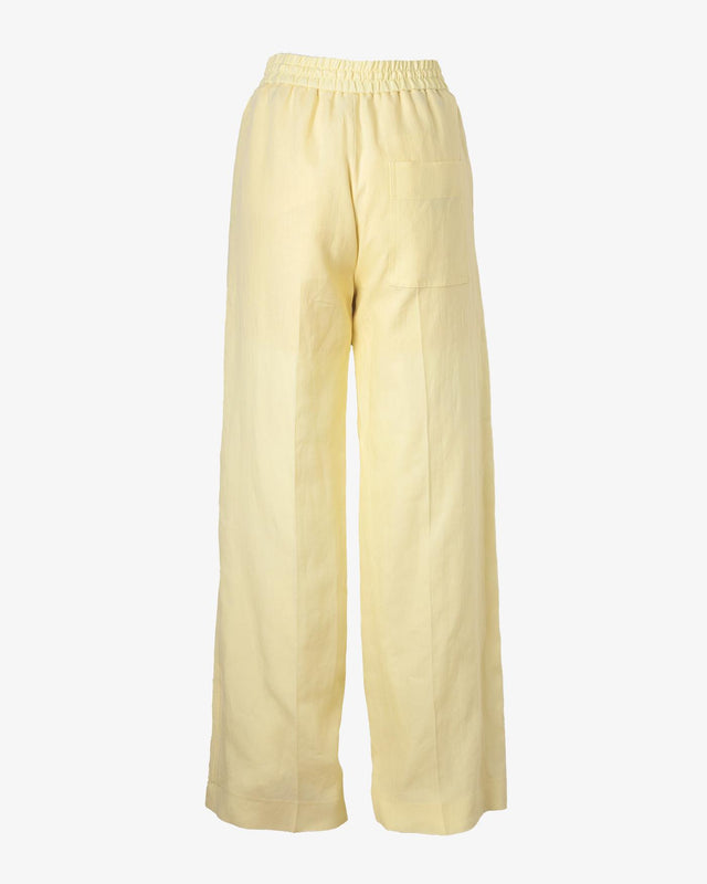 WOMEN'S LINEN DRAWSTRING TROUSERS - YELLOW W1R-255T-M01427 11 PAUL SMITH 