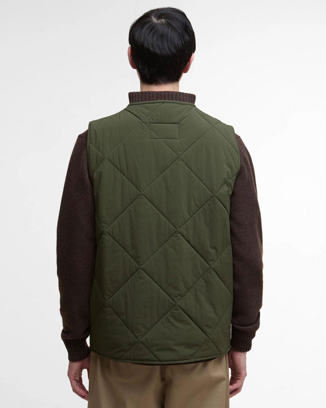 MODIFIED LIDDESDALE QUILT GILET - OLIVE MGI0299OL52 -OLIVE BARBOUR 