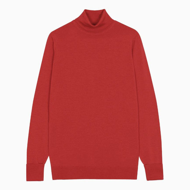 CHERWELL PULLOVER ROLL NECK JUMPER - REDWOOD CHERWELL REDWOOD John Smedley 