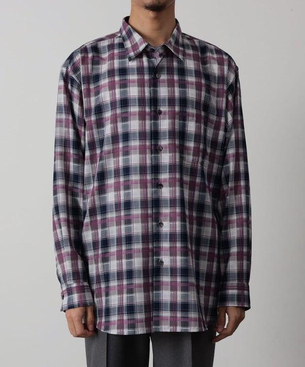 IG/RDOBBY CHECK A SHIRT - PURPLE CHECK 2311-0169-262 89 BEAMS 