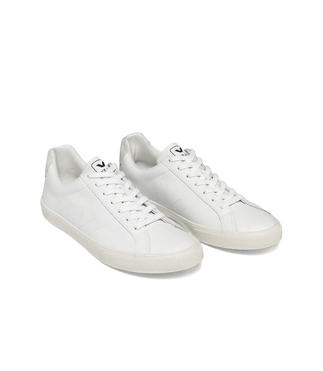 MENS ESPLAR CLEAN LEATHER TRAINERS - TRIPLE WHITE EA0200001B -TRIPLE WHITE VEJA 
