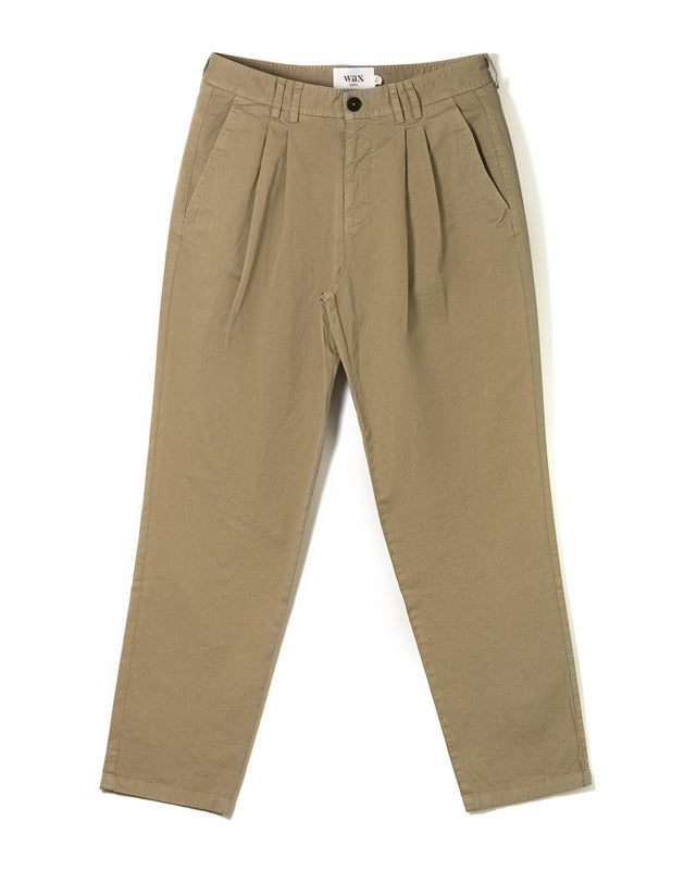 RALEIGH TROUSER V2 COTTON TWILL - KHAKI PS25-TRO-PLE-AOJ-KHA -KHAKI WAX LONDON 