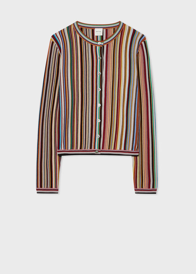WOMEN'S SIGNATURE STRIPE CARDIGAN - MULTI W1R-460N-N11019 92 PAUL SMITH 