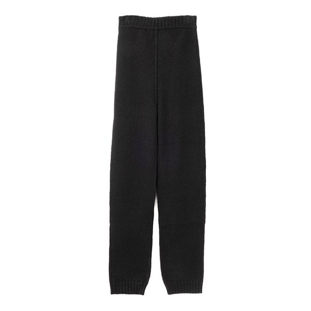 KNIT PANTS - BLACK