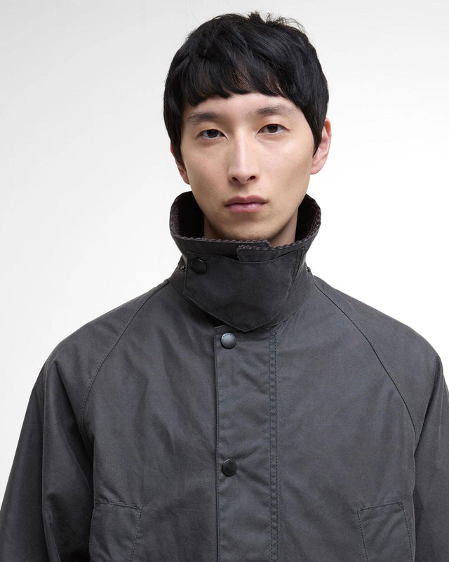 OVERSIZED BEDALE WAX JACKET - GREY MWX1679GY93 -GREY BARBOUR 