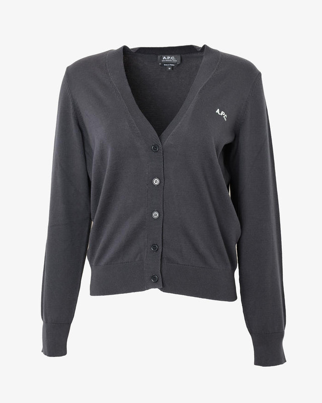 BEE CARDIGAN - DARK GREY COGDK-F22232 LZA - FAUX NOIR A.P.C. 