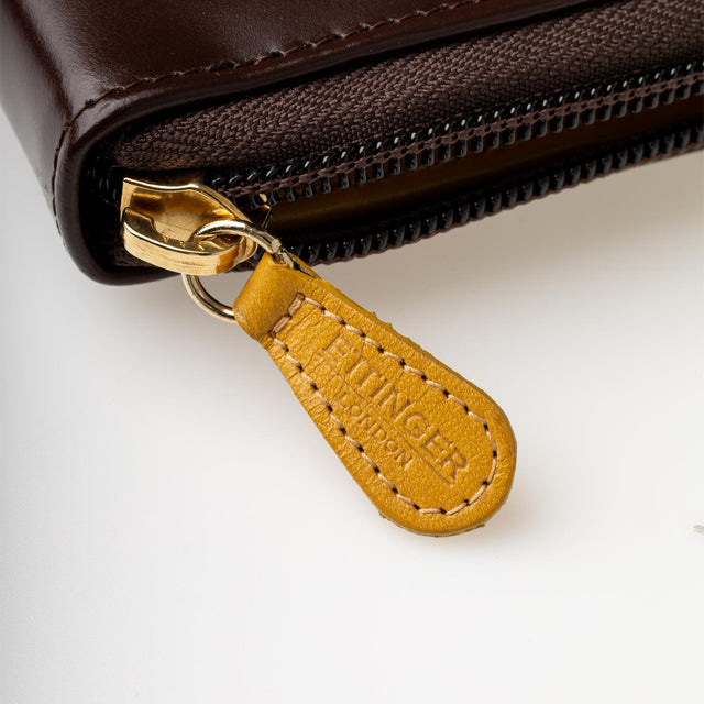 LARGE ZIP PURSE - NUT BRIDLE BH2051JR -NUT BRIDLE ETTINGER 