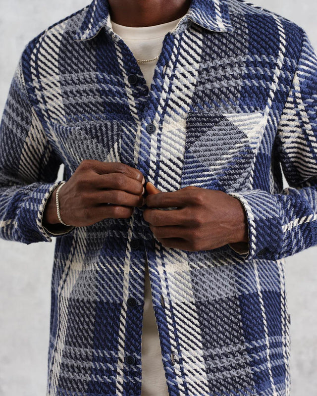 WHITING OVERSHIRT SPEAR CHECK - NAVY