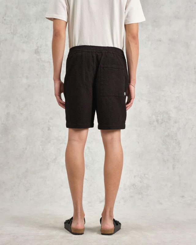 KURT SHORT HONEYCOMB DOBBY - BLACK SS25-STS-KUR-BRV-BLK -BLACK WAX LONDON 