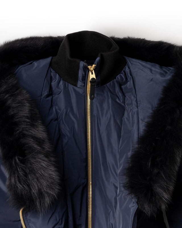 HOODED DOWN JACKET - NAVY ADALI-BX -NAVY-GOLD MACKAGE 