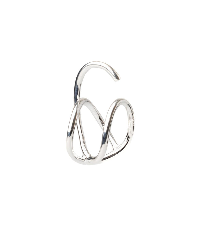 OSCILLATE EAR CUFF (SINGLE) - SILVER OSC-EA-92 -SILVER BAR JEWELLERY 