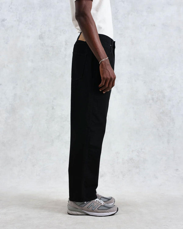 FELIX LOOSE FIT DENIM JEANS - BLACK WI00-DEN-LOO-BIF-BLK -BLACK WAX LONDON 