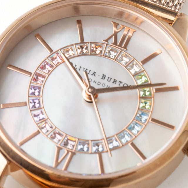 WONDERLAND WATCH - ROSE GOLD OB16WD95 -ROSE GOLD MESH OLIVIA BURTON 