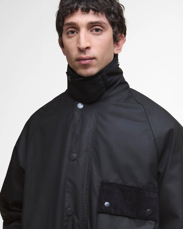 MODIFIED SOLWAY WAX JACKET - BLACK MWX2479BK71 -BLACK BARBOUR 
