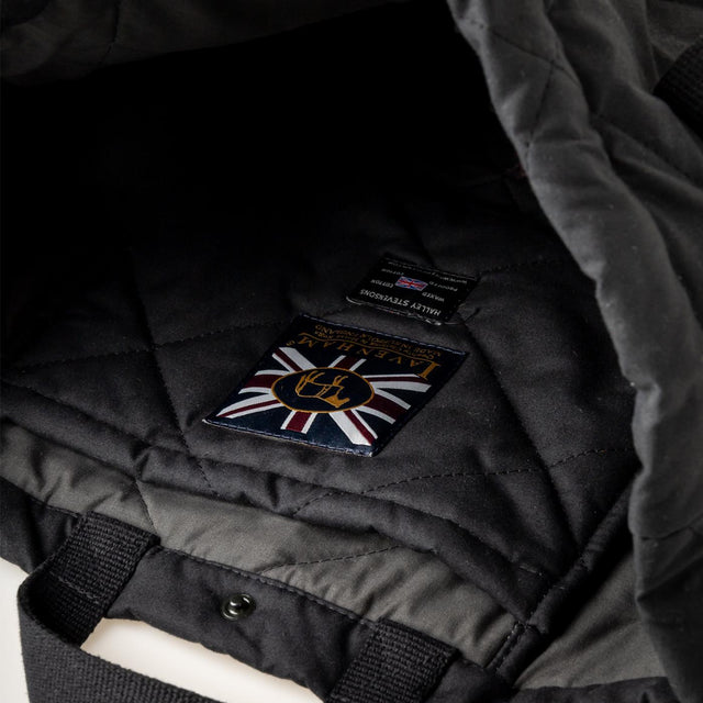 HINTLESHAM TOTE BAG - BLACK HINTLESHAM_AW18-4 -Black (Grey Lining) LAVENHAM 