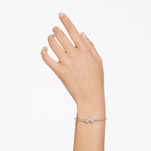 MESMERA BANGLE - WHITE/RHODIUM PLATED 5667253 CRY/RHS SWAROVSKI 