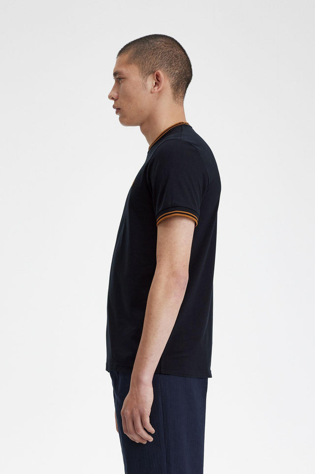 TWIN TIPPED T-SHIRT - NAVY M1588 -M68 FRED PERRY 