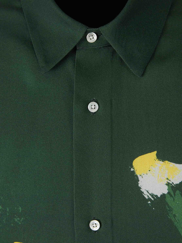 FLORAL MOTIF SHIRT - PINGREEN/ LETUCE/GREY S25MSHI024 -PINGREEN/LETUCE/GREY OFFICINE GENERALE 