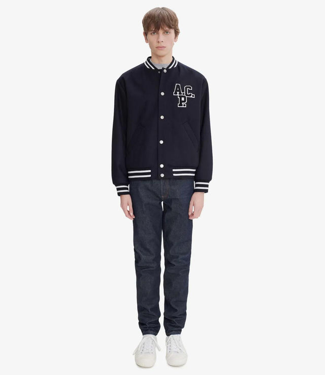 MICKY JACKET UNISEXE - HEATHER DARK BLUE WOANW-M02974 HEATHER DARK BLUE A.P.C. 