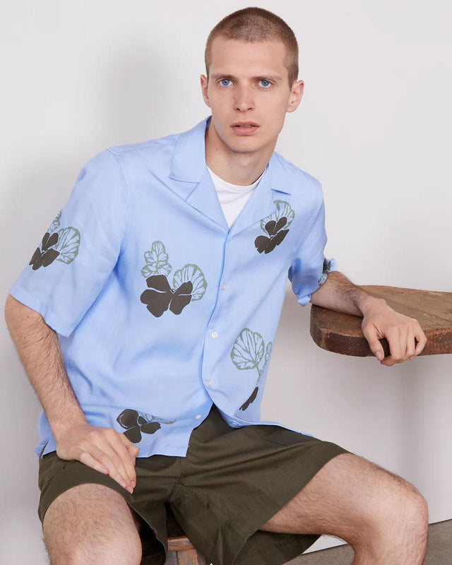 EREN SHIRT - DREAMBLUE/ OLIVE S25MSHI009 -DREAMBLUE/OLIVE OFFICINE GENERALE 