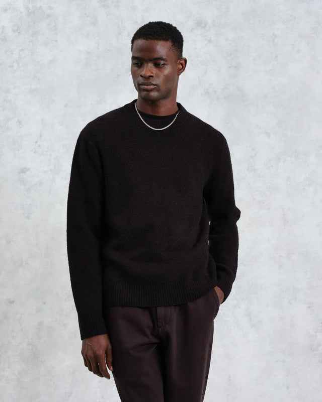 WILDE CREW PLAIN JERSEY BOUCLE - BLACK