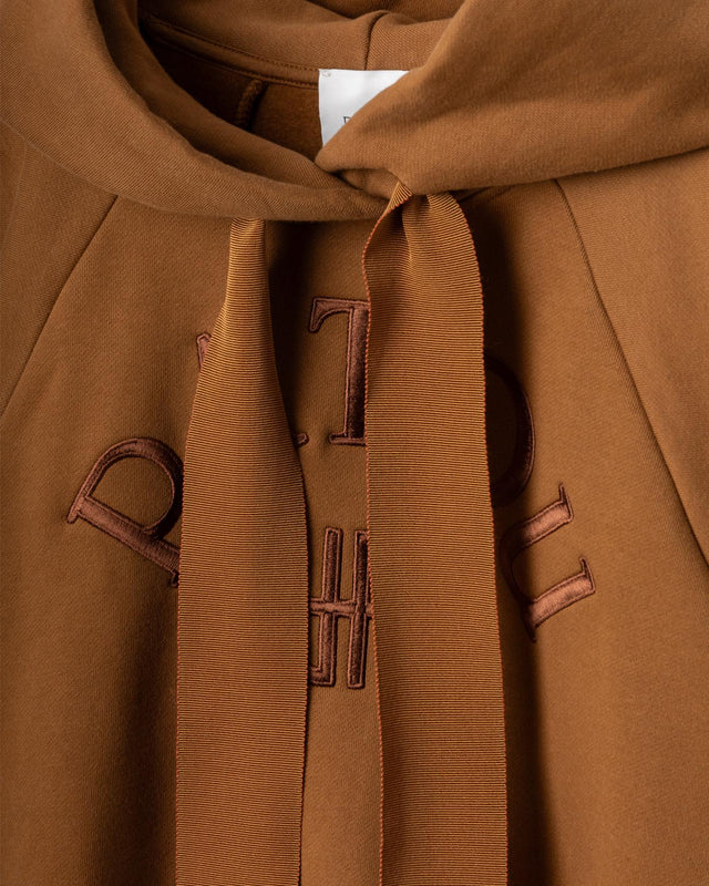 LOGO AND JP MONOGRAM CROPPED HOODIE - MAHOGANY JE1929995 -121B MAHOGANY PATOU 