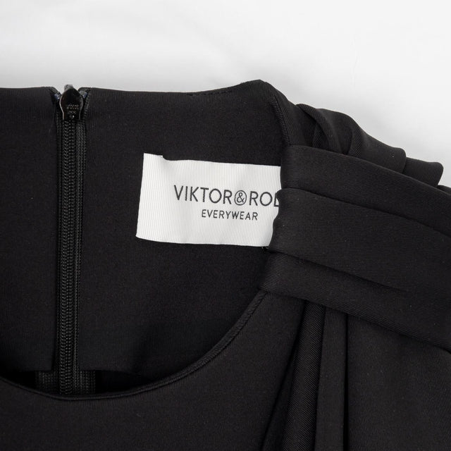 BOW VOLANT DRESS - BLACK ED027 -BLACK VIKTOR & ROLF 