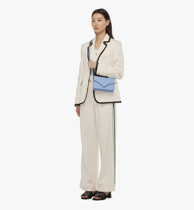 DIAMOND SHOULDER BAG IN SPANISH CALF LEATHER - BLUE MWRESAK01L8001 BLUE MCM 