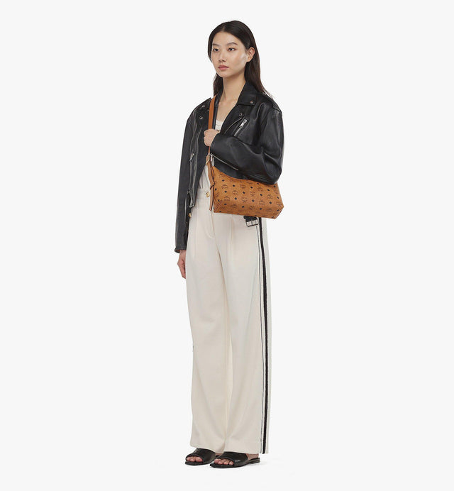 AREN HOBO IN VISETOS - COGNAC MWHESTA01CO001 COGNAC MCM 